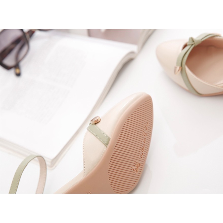 Giày Cao Gót Guốc Cao Gót 5P Gót Vuông