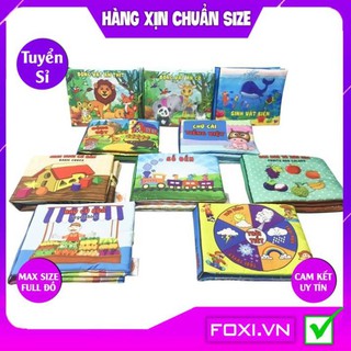 Sách vải cơ bản dành cho Bé sơ sinh với 16 chủ đề số đếm-cuộc sống-tự nhiên-cảnh báo nguy hiểm-Giúp bé vừa học vừa chơi