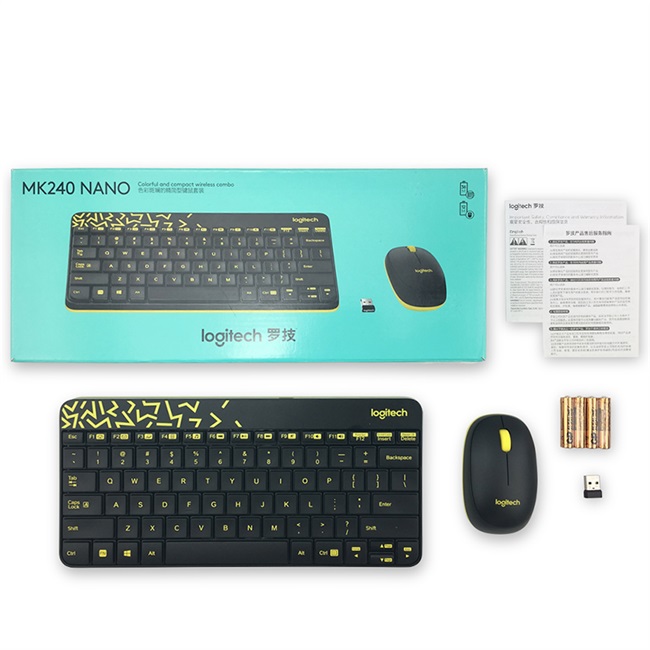 Bộ Bàn Phím Và Chuột Không Dây Logitech MK240