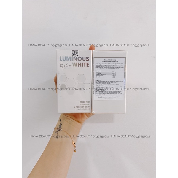 [Chính hãng] Luminous Extra White - Viên uống trắng da, chống nắng, mờ nám, tàn nhang, thâm mụn, hạn chế lão hoá