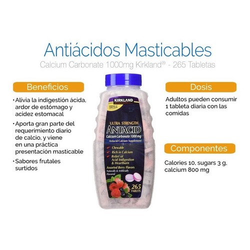 [Date 2023] Kẹo Kirkland Signature Ultra Strength Antacid Calcium Carbonate chai 265 viên | BigBuy360 - bigbuy360.vn