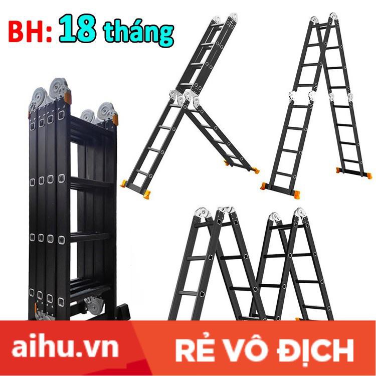 Thang nhôm gấp 4 đoạn 4.7M Sumika SKM204 NEW