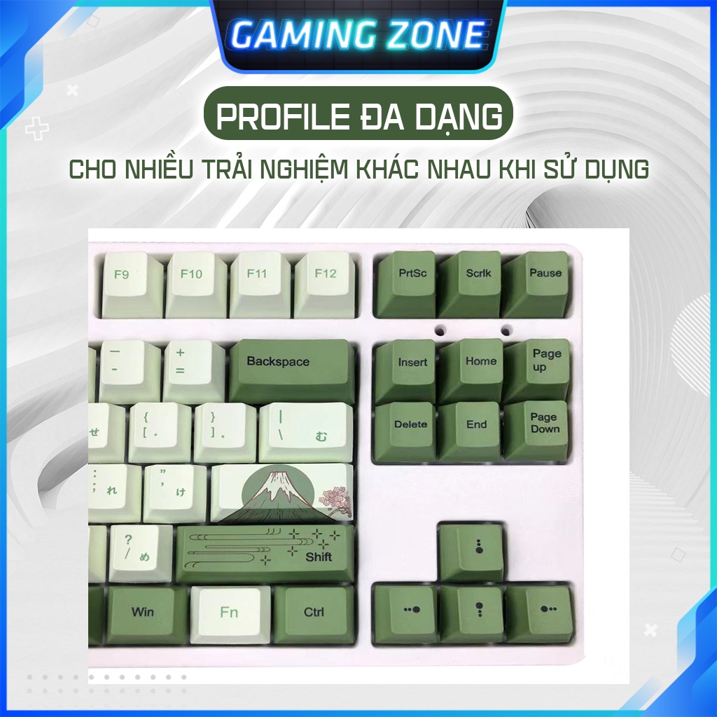 Keycap bàn phím cơ Shimmer/Blue Cat/Daruma Nhật Bản/Chopper nhựa PBT 120+ phím siêu đẹp