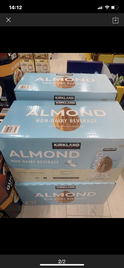 🥛 Sữa hạnh nhân Organic không đường Kirkland Signature Almond Non-Dairy Beverage – Unsweetened