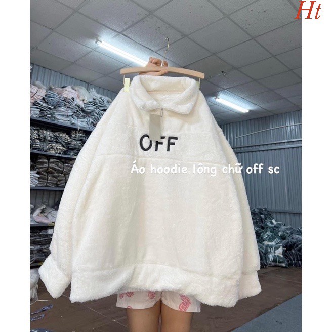 Áo lông rút OFF khoá cổ logo thêu siêu xịn xò 7H2T
