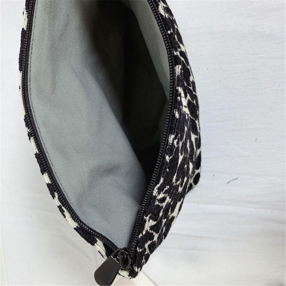 MIHAN1 Túi Đựng Đồ Trang Điểm Họa Tiết Da Báo