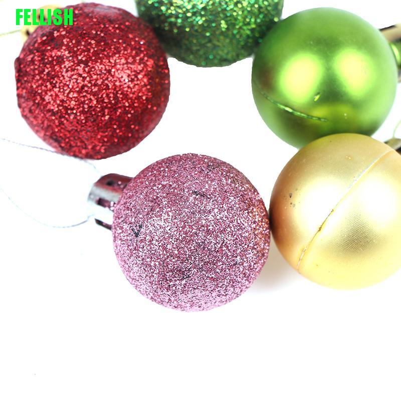 Set 24 quả châu trang trí cây thông giáng sinh