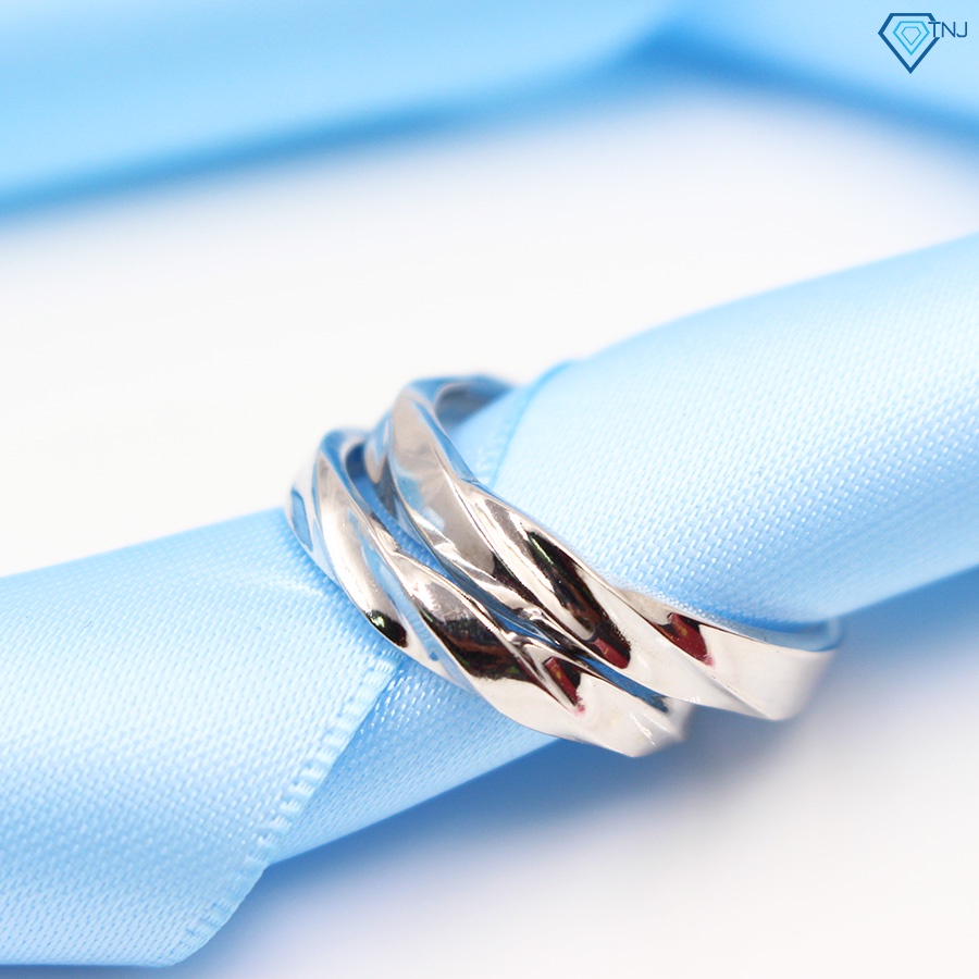 Nhẫn cặp đôi bạc nam nữ khắc tên theo yêu cầu ND0262 Trang Sức TNJ