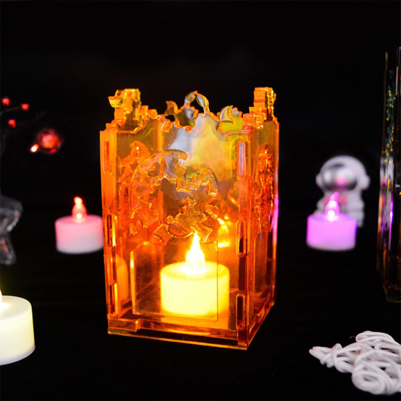 Khuôn Silicone Làm Giá Đỡ Cọ Trang Điểm Bằng Resin Epoxy Hình Lồng Đèn DIY