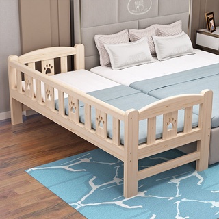 Giường Ngủ Cho Bé Ghép Cạnh Giường Bố Mẹ Size 150*70*40cm, Có Thanh Chắn Giường Làm Từ Gỗ Thông, Cũi ngủ