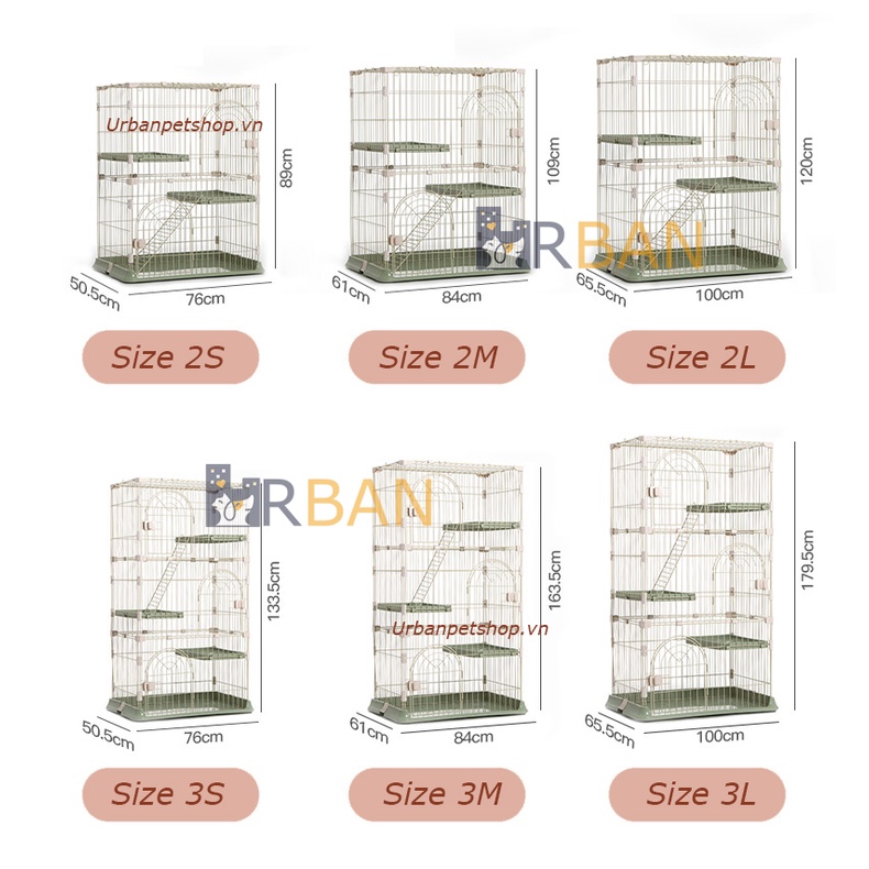 𝗨𝗿𝗯𝗮𝗻_Lồng cao cấp đủ size cho thú cưng