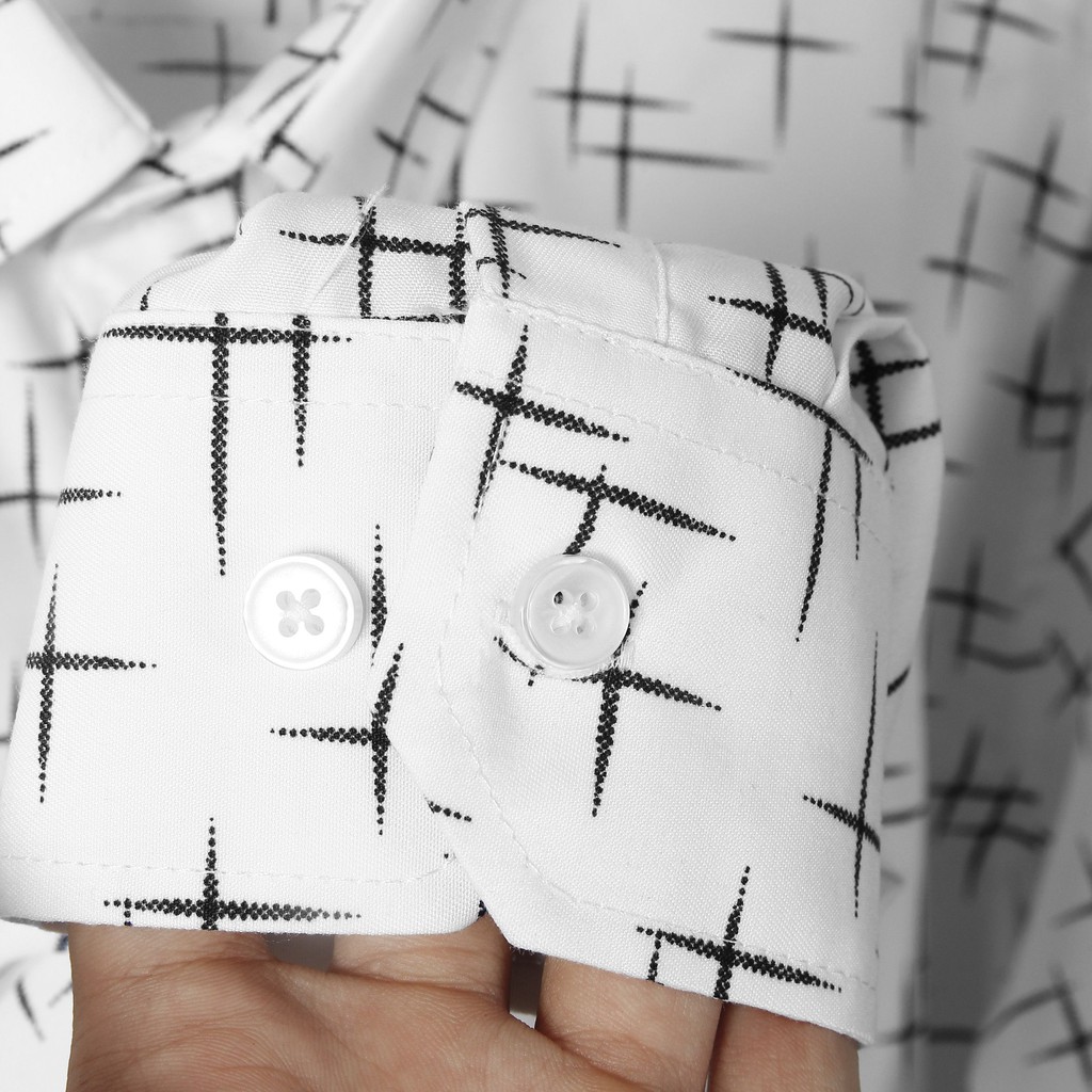 Áo sơ mi nam dài tay Galvin họa tiết Ánh sao bộ 3 màu cổ bẻ form ôm SMGV132 - Leo Vatino