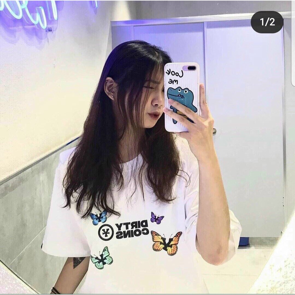 Áo Thun Tay Lỡ Unisex Bướm Dirty phông form rộng Unisex nam nữ phong cách Ulzzang - ATIN29