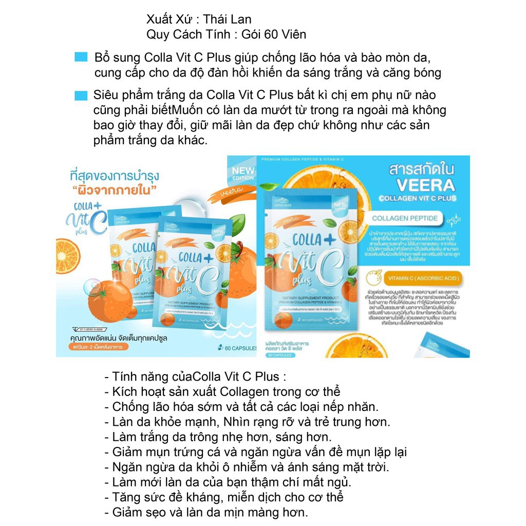 ❤️ Viên uống trắng da collagen vita C Thái Lan ❤️ | Thế Giới Skin Care