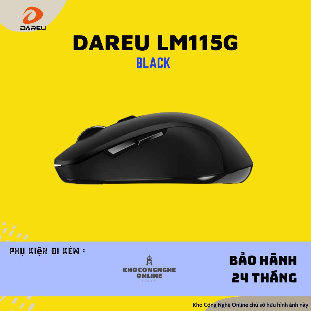 Chuột không dây DAREU LM115G Black / White / Pink