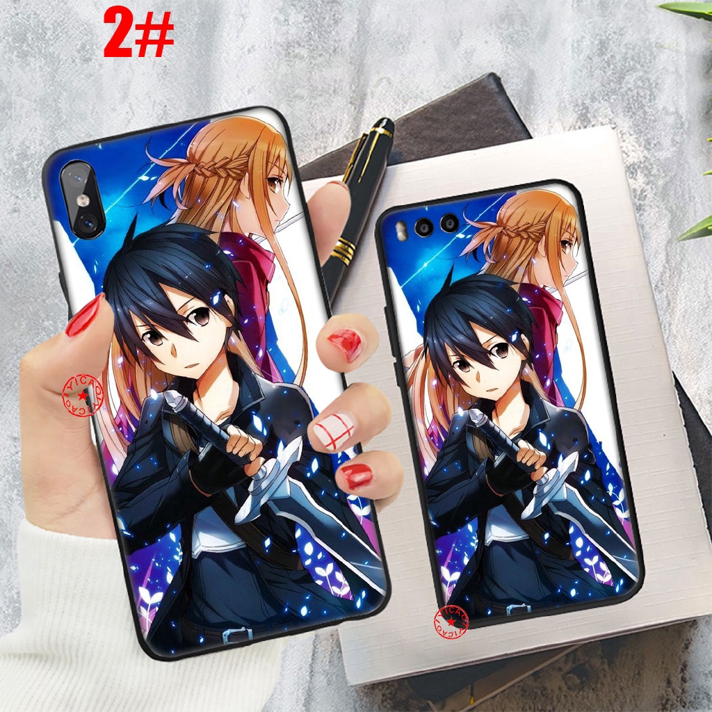 Ốp điện thoại silicon mềm in hình anime Sword Art Online cho Xiaomi Mi 6 8 9 SE Pro Lite CC9 CC9E F1 Mi8 Mi9 mã AC184