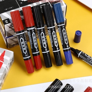 Pvn41429 bút lông dầu 2 đầu 3 màu xanh đỏ đen dùng trong đóng gói ghi mã - ảnh sản phẩm 1