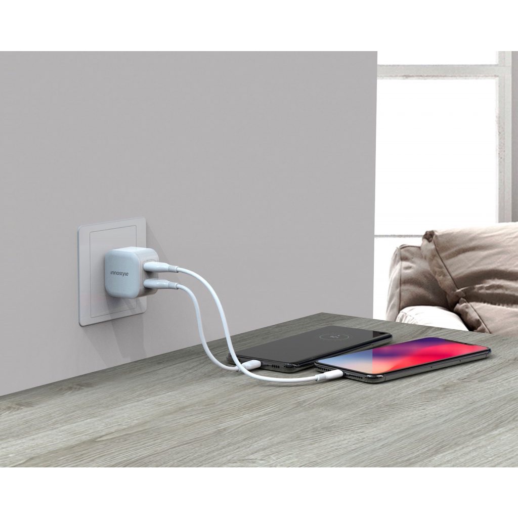 Sạc Innostyle 12W Smart AI Dành Cho Điện Thoại - Hàng Chính Hãng