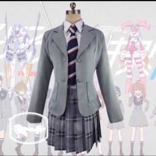 Set hóa trang nhân vật zero two ver đồng phục học sinh
