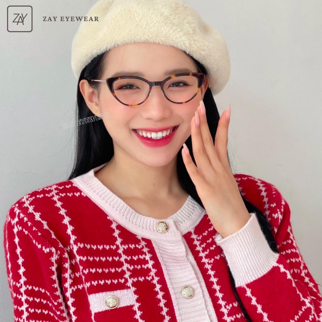 Gọng kính ONTARIDO cận loạn mắt mèo nam nữ phong cách thời trang hàng cao cấp HC5025 full box