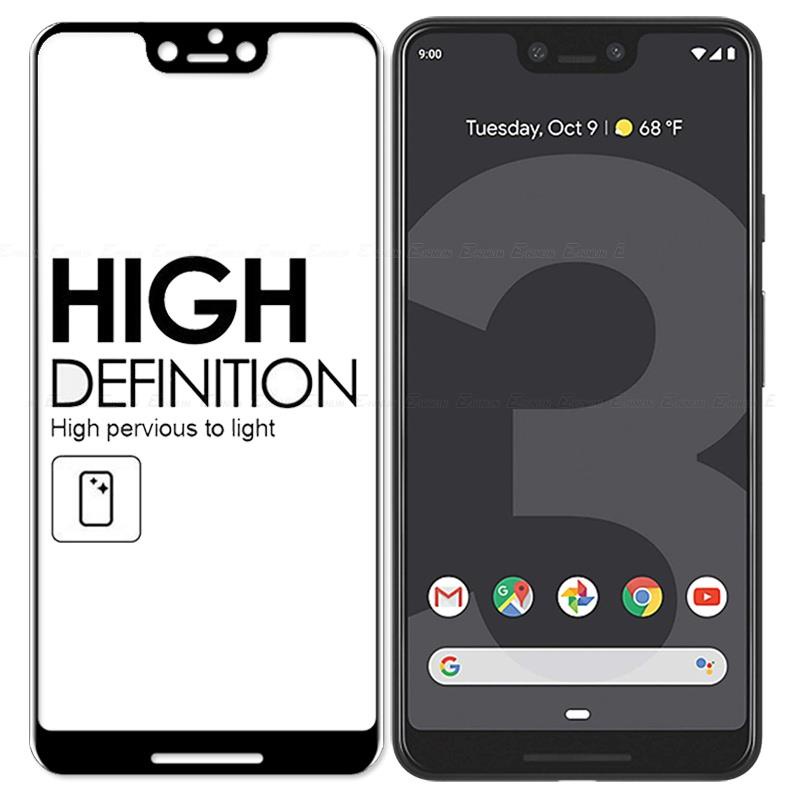 Kính Cường Lực 9H Bảo Vệ Toàn Màn Hình Viền Cong 3D Cho Google Pixel 7 6 Pro 6a 5 5a 4 3 3a XL