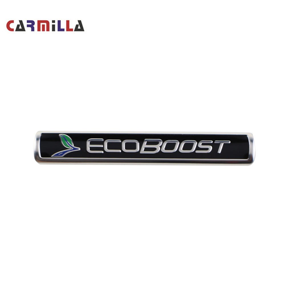 Logo Ecoboost 3D cho trang trí xe hơi Ford Ecosport Focus Fiesta Everest Ranger 2012 - 2018 Etc.