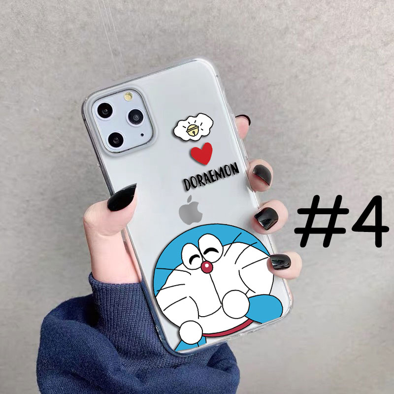 Ốp lưng TPU mềm Huawei Y6 II Y6 2017 Prime 2018 Y6 Pro 2019 Doraemon Two hoa văn