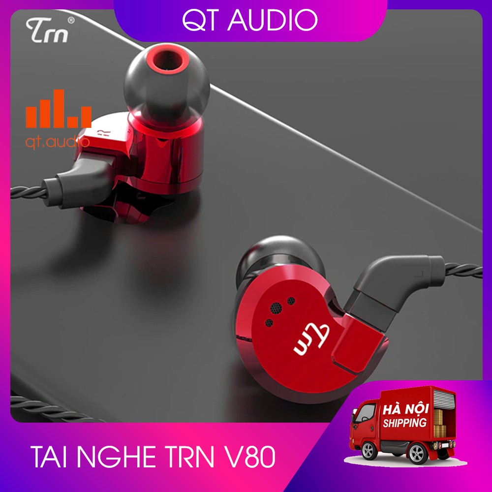 TAI NGHE TRN V80 8 Driver HIFI Có Micro Đàm Thoại