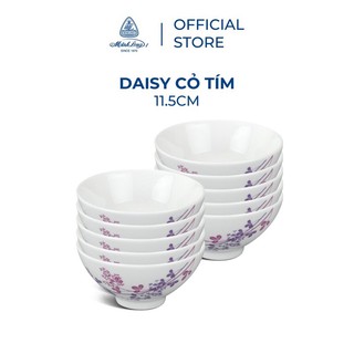 Bộ 10 chén sứ cao cấp minh long 11.5 cm - daisy - cỏ tím