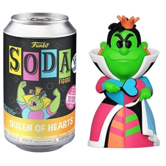 Đồ chơi mô hình funko pop Queen of Hearts (Black Light) Soda Common LE 1/4200 - Disney