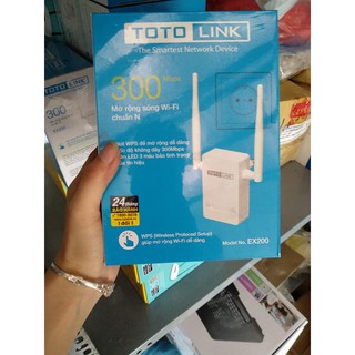 Bộ Mở Rộng Sóng Wifi Totolink EX200 Chuẩn N Tốc Độ 300Mbps