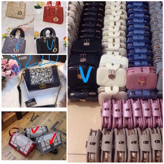 Combo túi Qc và dior kim tuyến