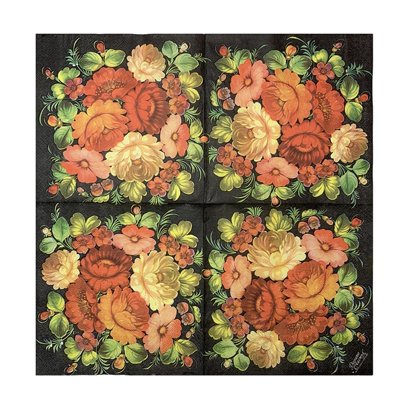 Set 20 Gói Khăn Giấy In Hoa 26 Kiểu Vintage Trang Trí Tiệc Cưới / Giáng Sinh
