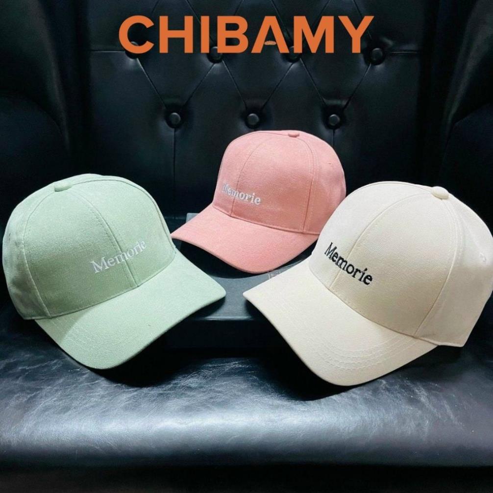Nón Lưỡi Trai Nam Nữ Memorie chất kaki mịn, Mũ phớt CHIBAMY cho mùa hè nắng nóng ⚡