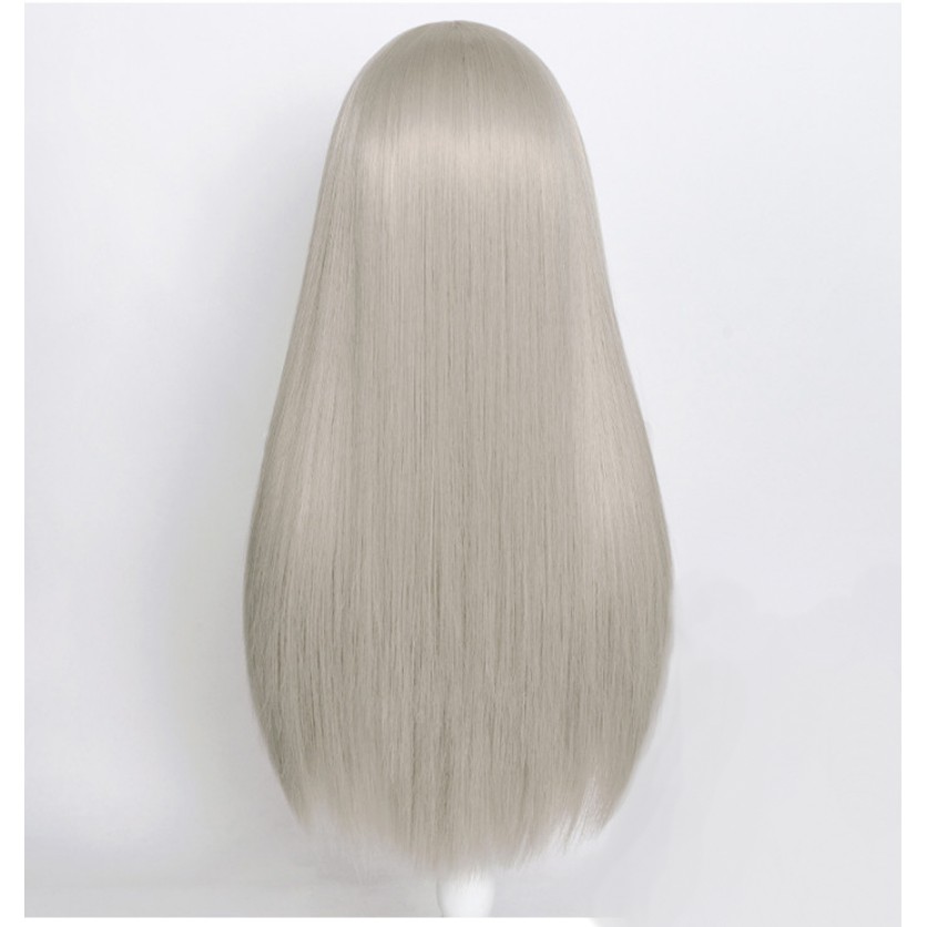 Wig/tóc giả màu xám cosplay Ririka Momobami Kakegurui học viện đỏ đen cờ bạc