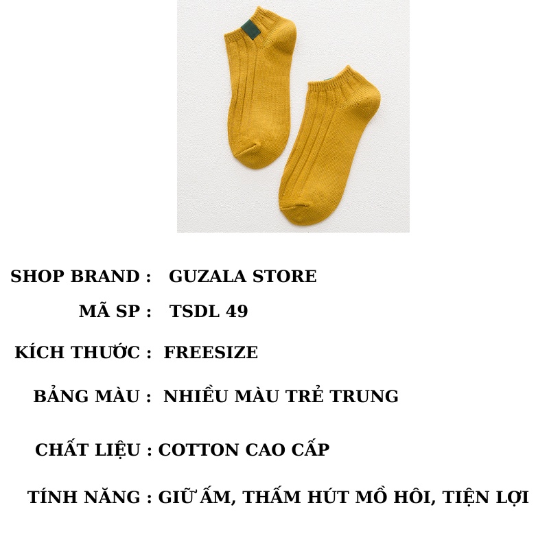 SÉT 10 Đôi tất vớ chấm vuông cổ ngắn nam nữ phong cách hàn quốc - MÃ: TSDL 49