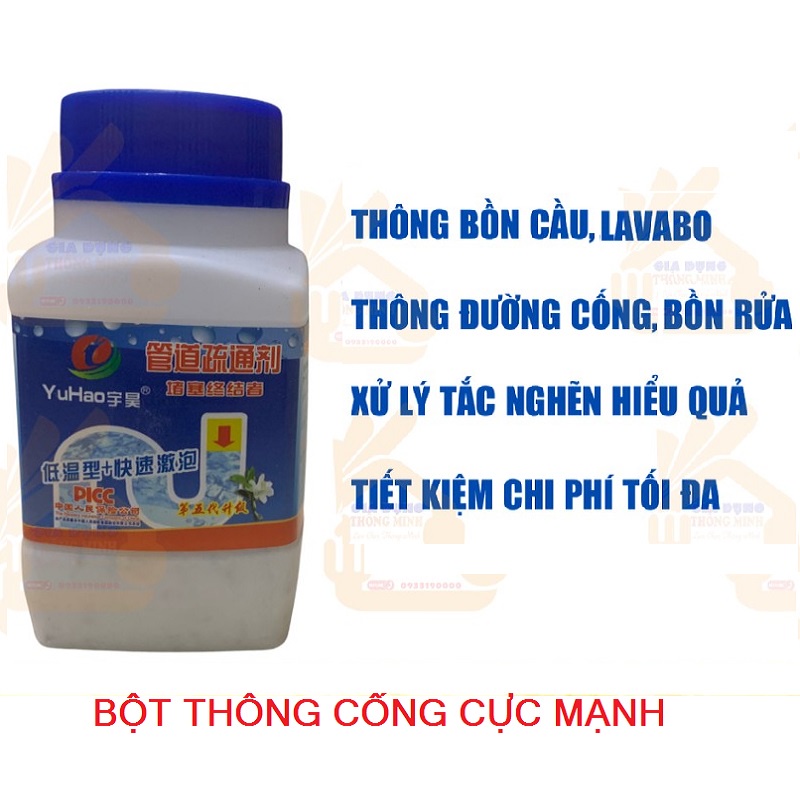 Bột Thông Cống Thông Tắc Đường Ống Thần Thánh Cực Mạnh Loại Lớn - Thông Tắc  Bồn Cầu ,Bồn Rửa Bát, Đường Ống Thoát Nước