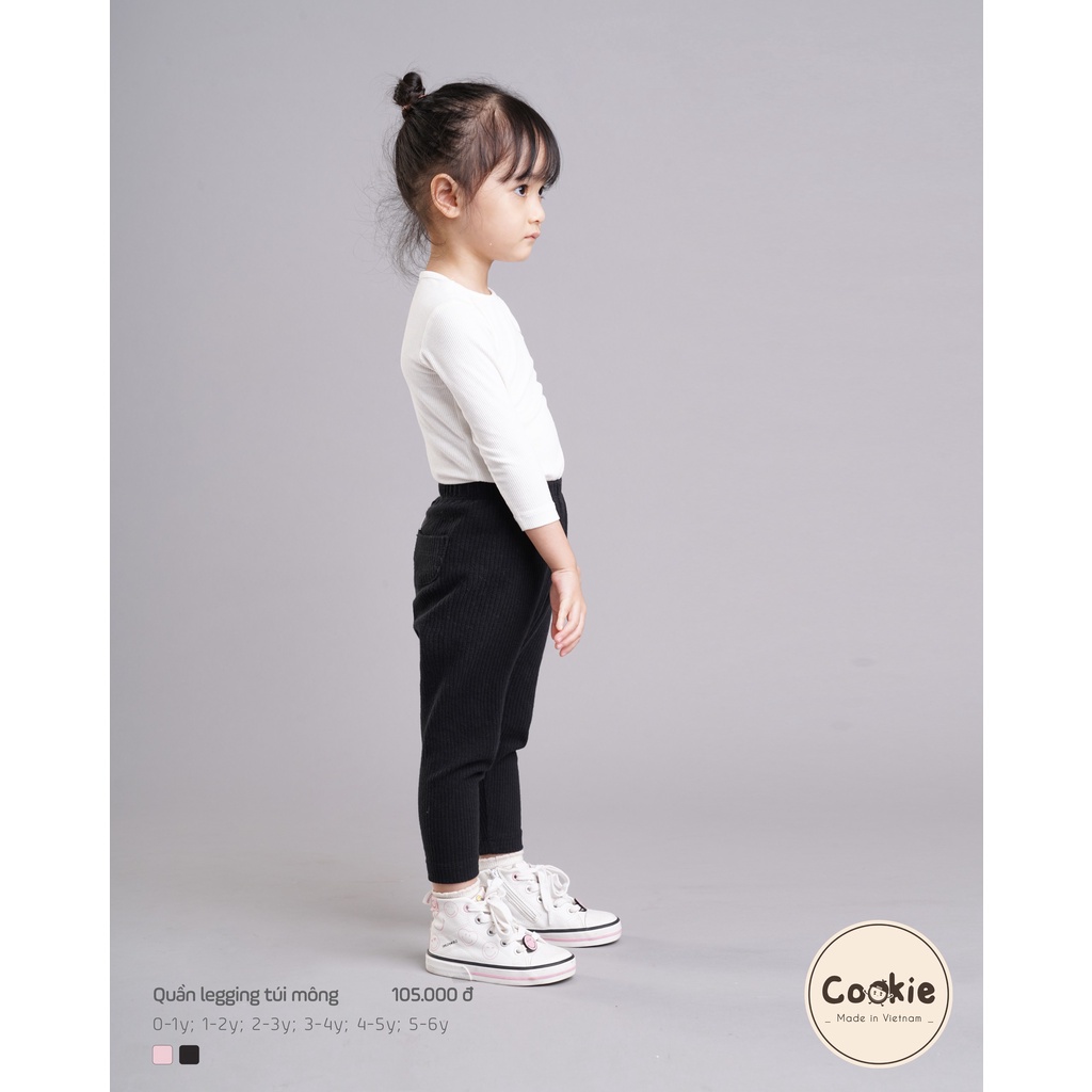 Quần legging, váy len tăm cuốn bèo Cookie dành cho bé gái cao cấp