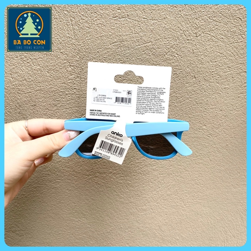 Kính trẻ em Anko Úc size cho bé từ 3-5 tuổi, kính mới full tem tag, tặng kèm hộp và khăn lau kính