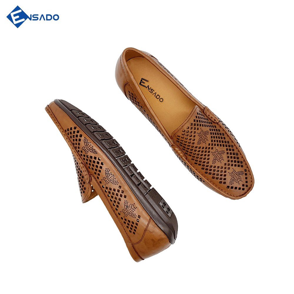 Giày Mọi Hè Giày Mùa Hè Nam Da Bò Thật Đẹp Cực Thoáng Ensado MH3016