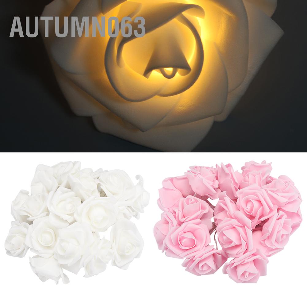 Đèn dây hoa nhân tạo USB hoa hồng cổ tích cho ngày lễ tình nhân trang trí đám cưới 3 mét 20LED