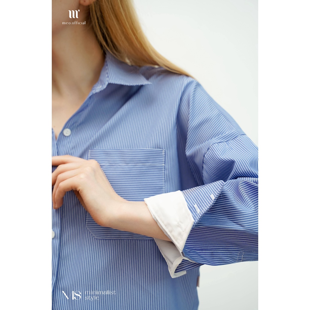 Áo sơ mi công sở nữ Méo shop phong cách Hàn Quốc dài tay Boohy