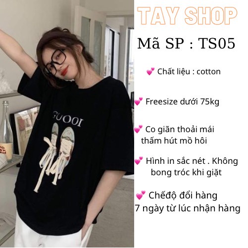 Áo phông nữ họa tiết đôi giày buộc dây thật, Áo thun Gucci Unisex chất cotton mịn thấm hút mồ hôi TTS13 | BigBuy360 - bigbuy360.vn