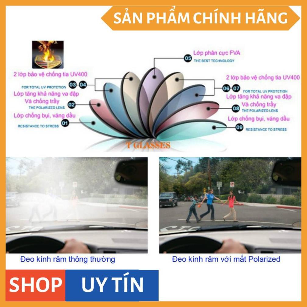 ❌GIÁ SỐC❌KÍNH MÁT NAM VUÔNG CAO CẤP 8711 Tròng POLAROID chống uv400 chống chói +TẶNG KÍNH ĐÊM | BigBuy360 - bigbuy360.vn