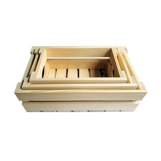 Bộ 03 khay gỗ pallet thấp