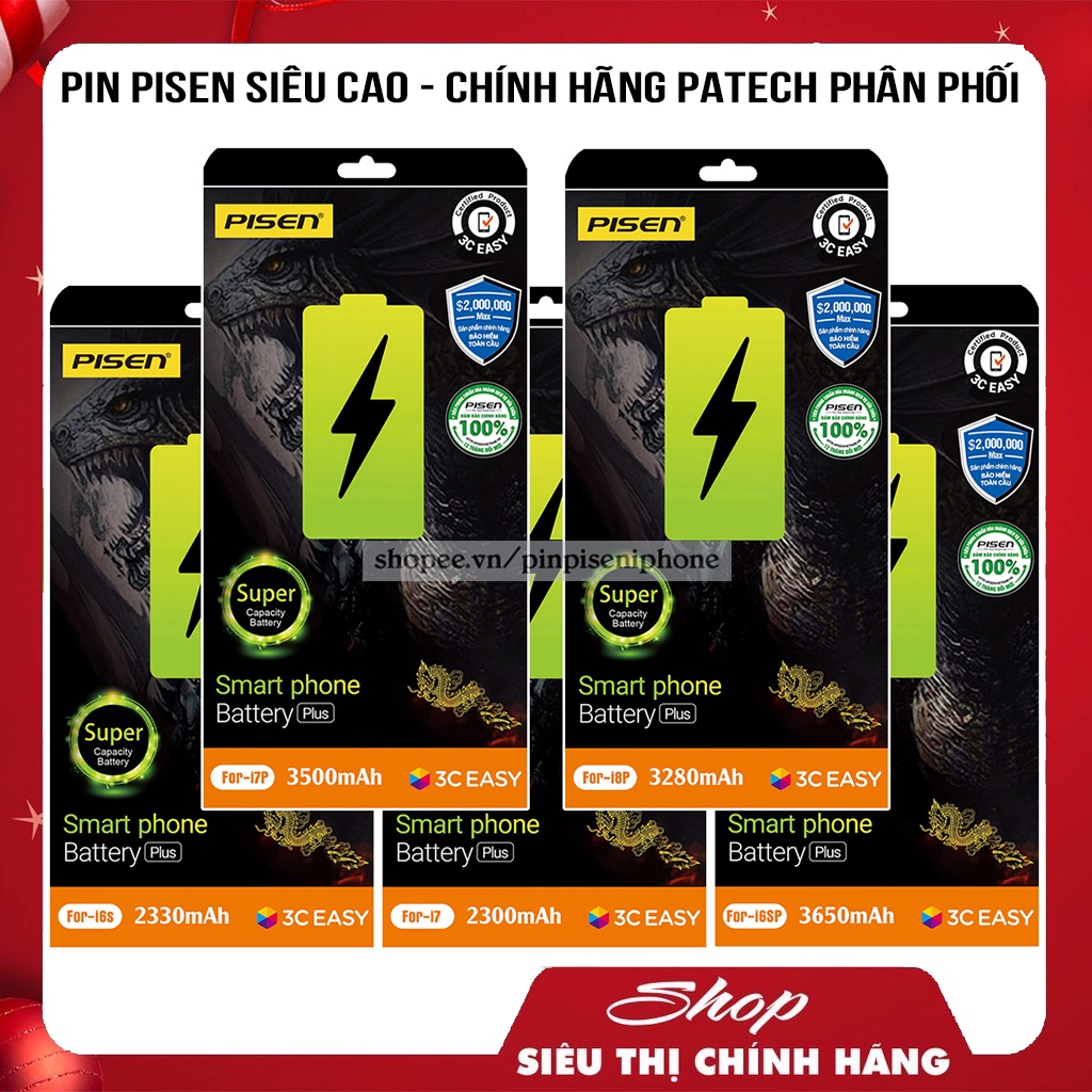 PIN PISEN DUNG LƯỢNG CAO FULL DÒNG TỪ 6 ĐẾN XSM - PATECH PHÂN PHỐI