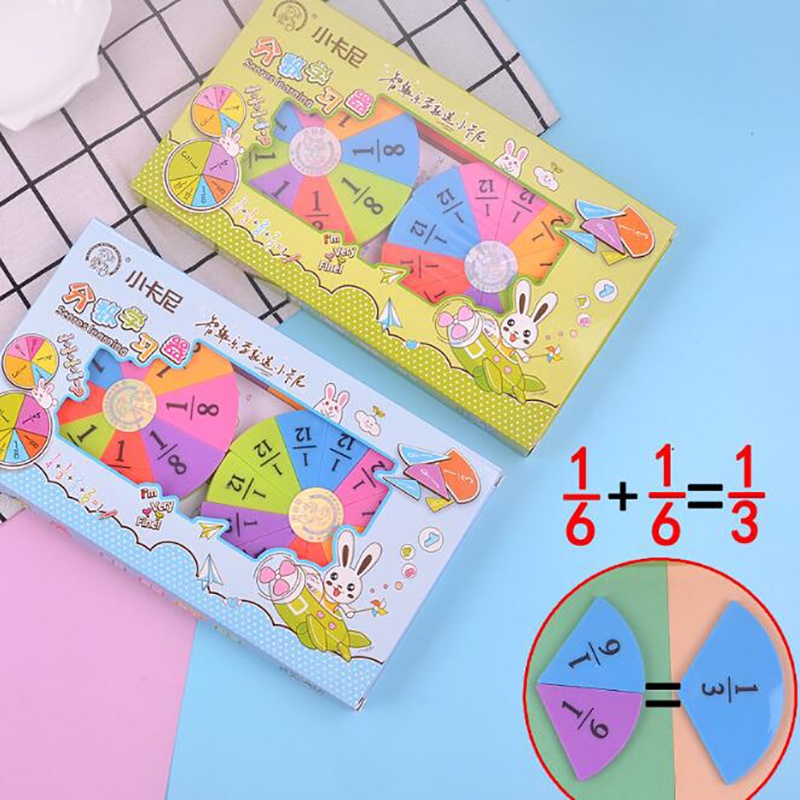 Plastic Learning Toy Fraction Circles Mathematics Teaching Aids Board