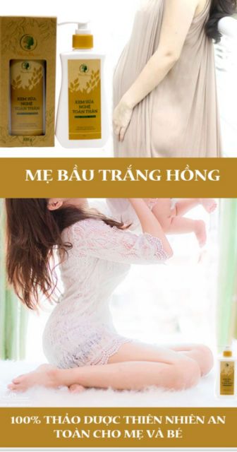 Kem sữa nghệ toàn thân Wonmom - trắng da , giảm thâm, mờ rạn an toàn cho Mẹ bầu và sau sinh 150gr