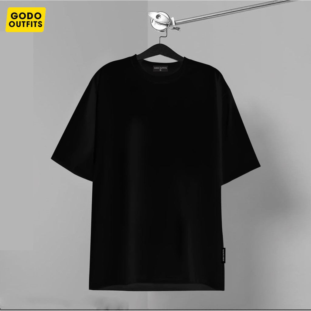 Áo thun tay lỡ trơn form rộng  GODO OUTFITS TRƠN PA001 chất liệu Premium Cotton 100% 4 chiều unisex