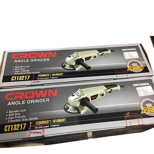 Máy Mài Góc, Máy Cắt Thân Dài 125mm - 1010W Crown CT13217 - HÀNG CHÍNH HÃNG